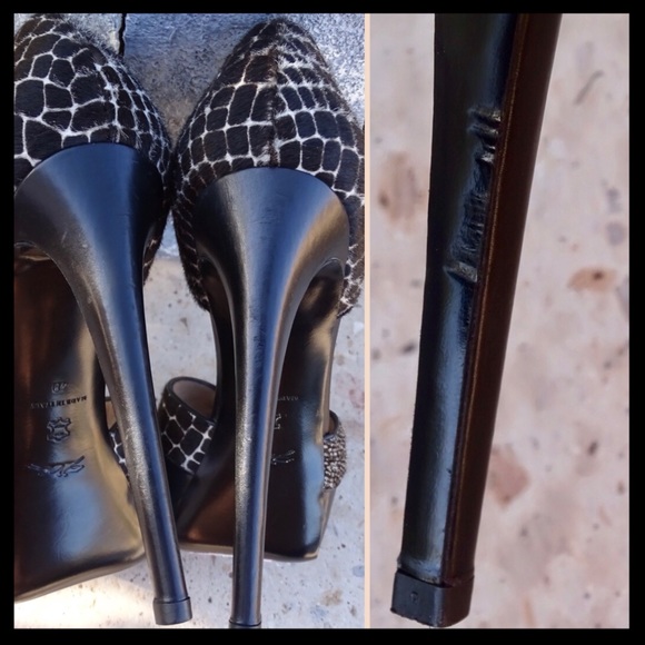 LONGCHAMP, Le Pliage, Calf Hair Peep Toe Platform Heels, Euro 40 / US 9 - Picture 7 of 11